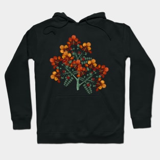 hand drawn illustration art of Barbados Pride flowers. Hoodie